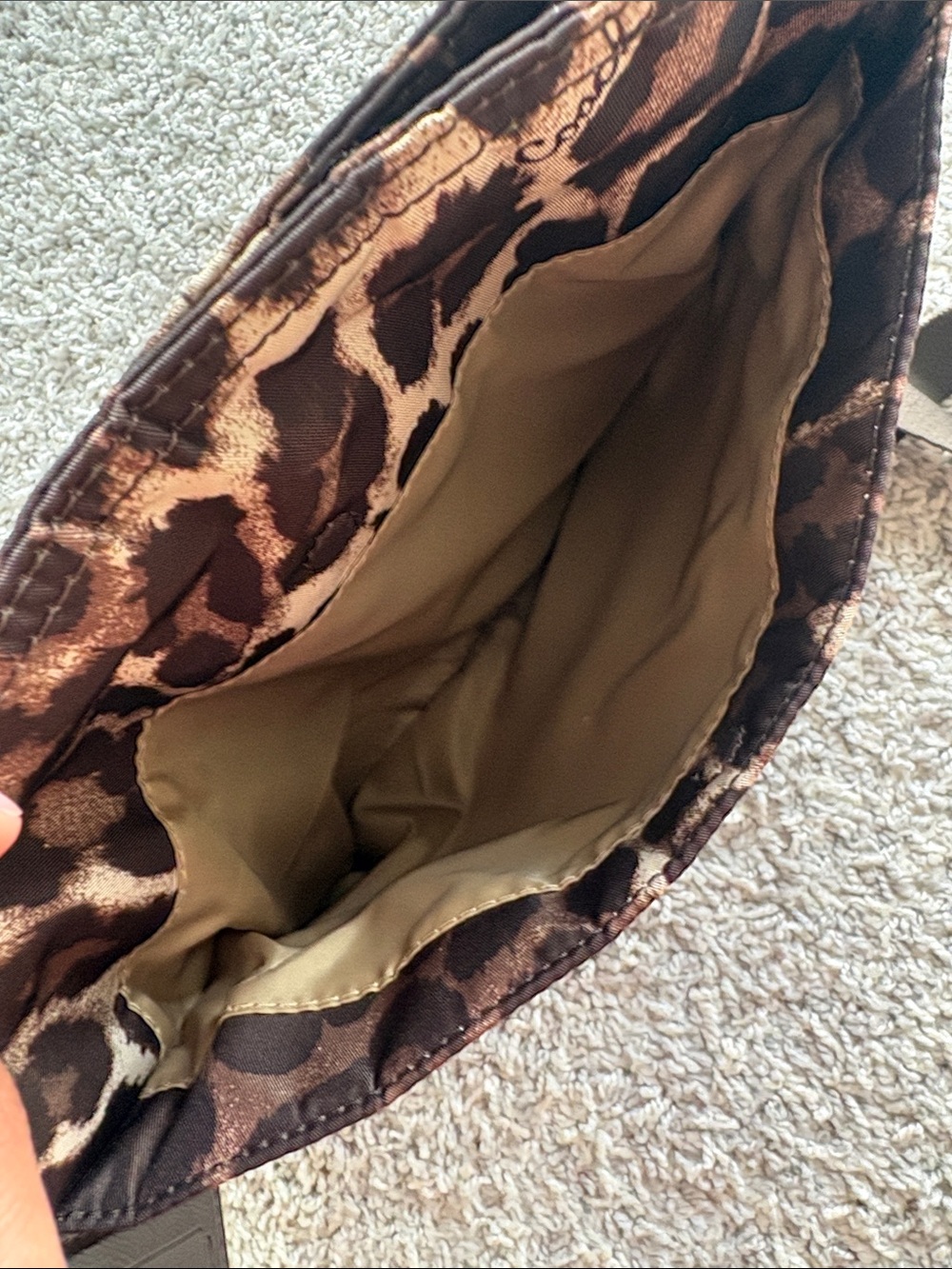 Coach Leopard-Print Crossbody Bag in Brown and Black - Picture 3 of 6